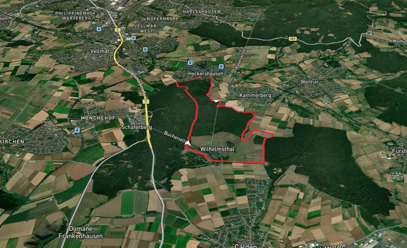 Ahnatal Hessenweg Loop