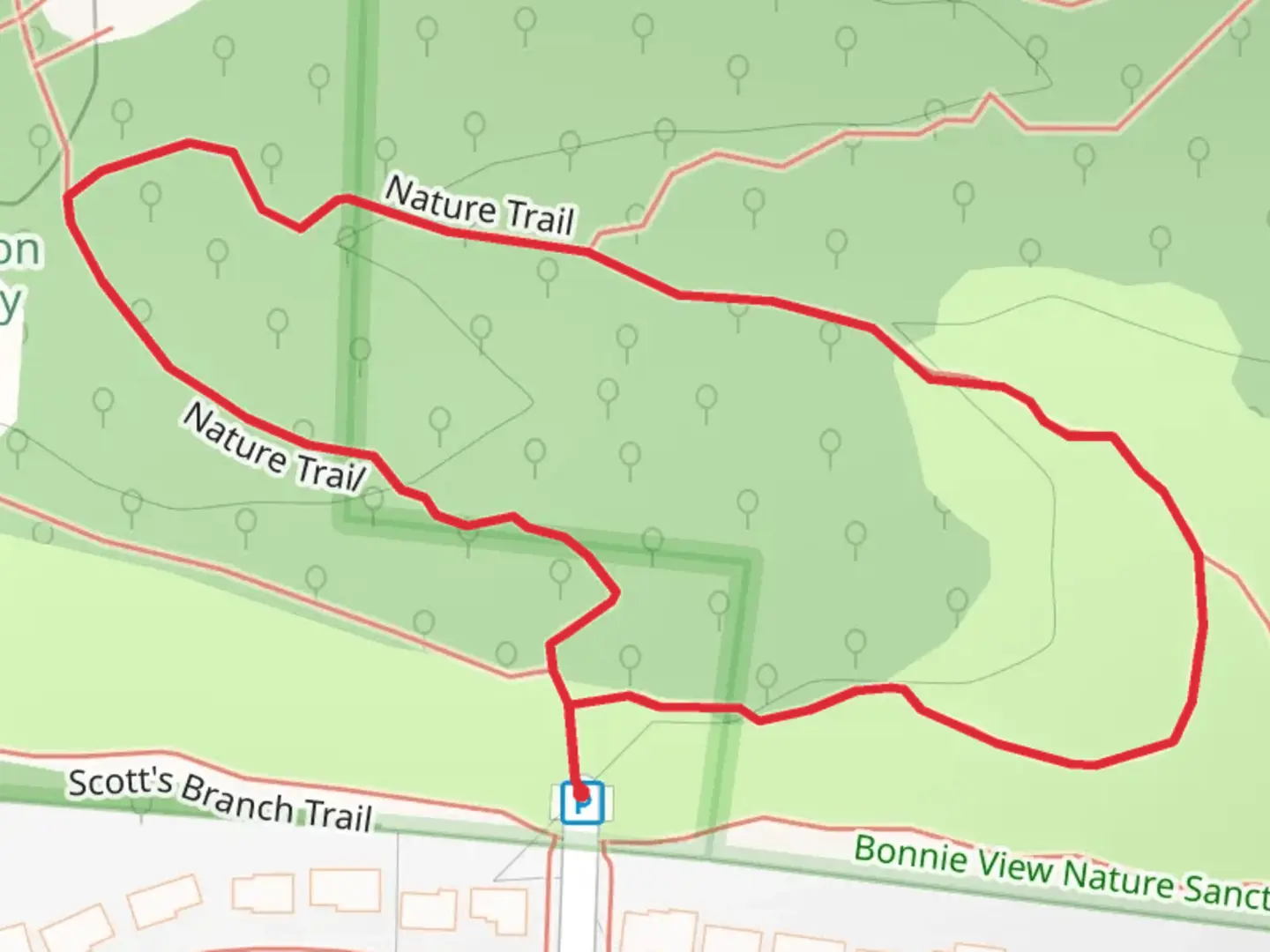 An image depicting the trail Nature Loop Trail and its surrounding area.