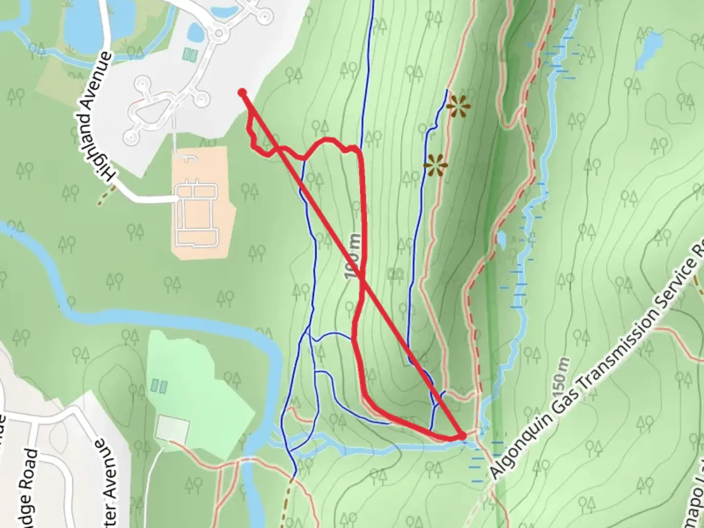 An image depicting the trail Pete's Path and its surrounding area.