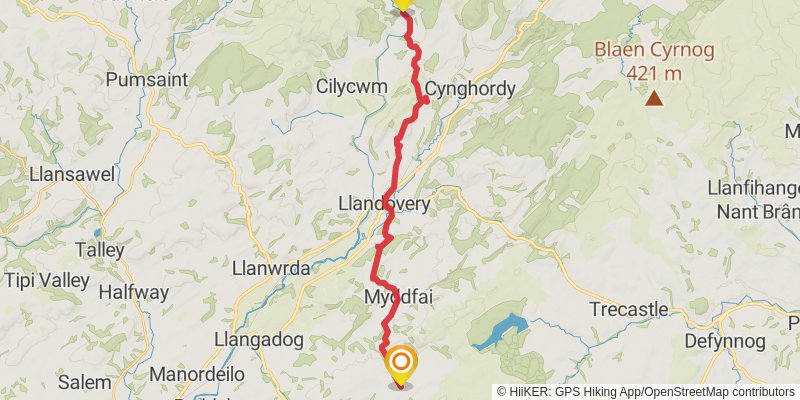 Holyhead to Chepstow Walk stage 22 Map