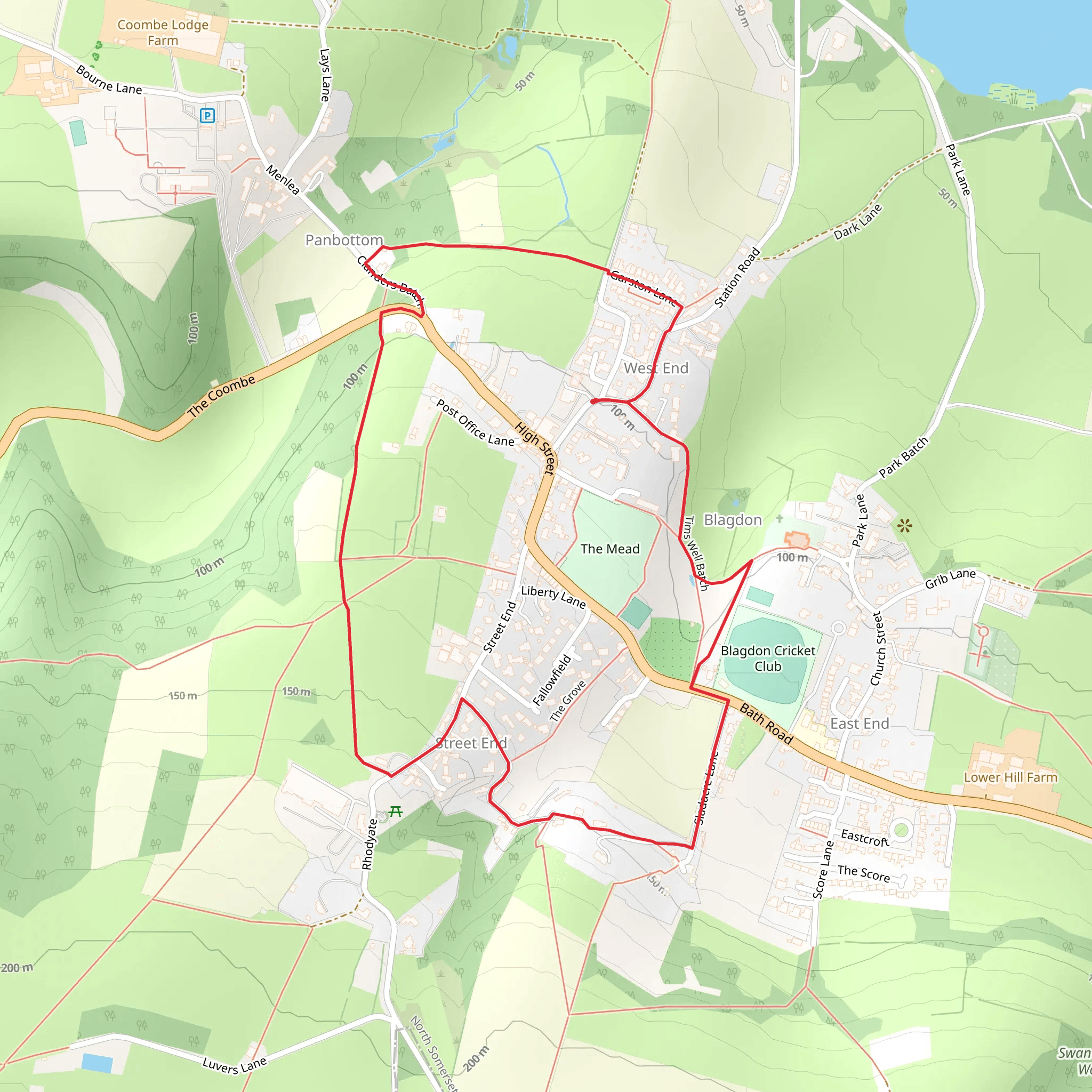 Blagdon Loop mobile static map