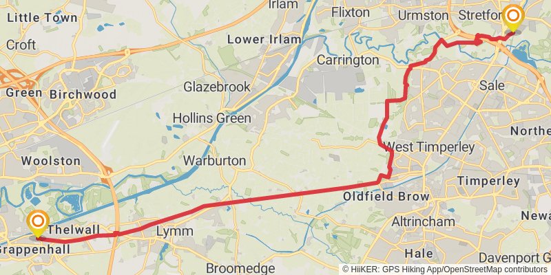 Liverpool to Hull Walk stage 3 Map