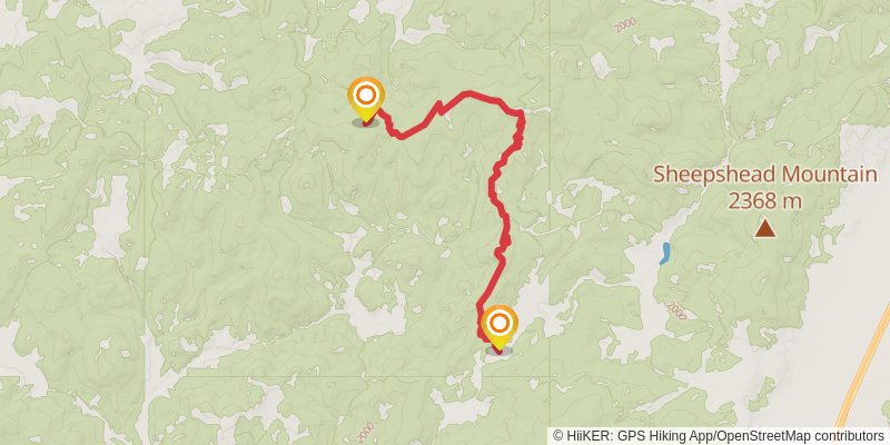 Continental Divide Trail - Montana And Idaho stage 50 Map