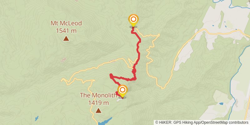 The Constitution and Echo Point Trail stage 2 Map