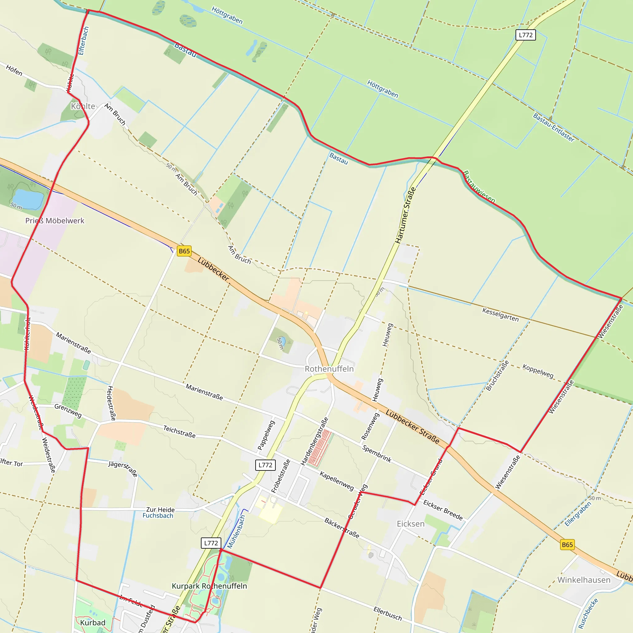 Hille Rothenuffeln Loop mobile static map