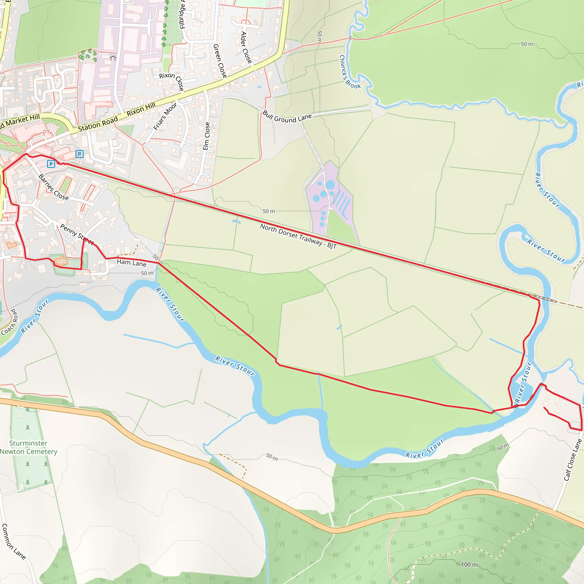 Fiddleford Manor Loop mobile static map