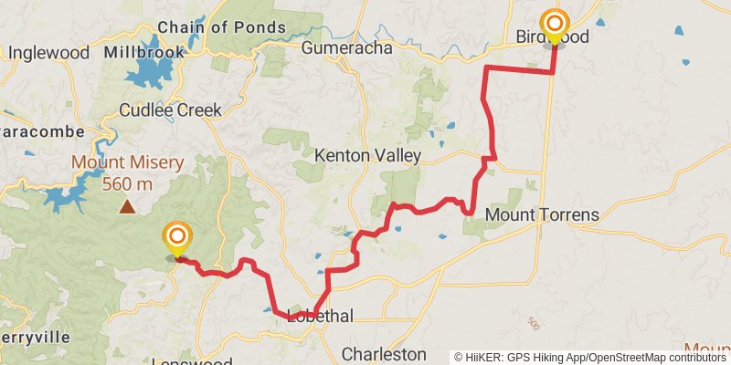 Mawson Trail stage 2 Map