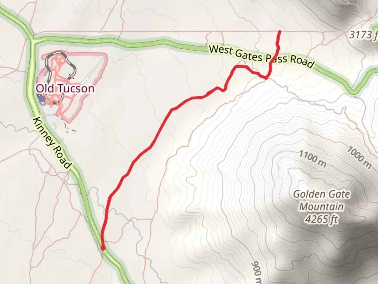 An image depicting the trail Ironwood Trail - South Kinney Road and its surrounding area.