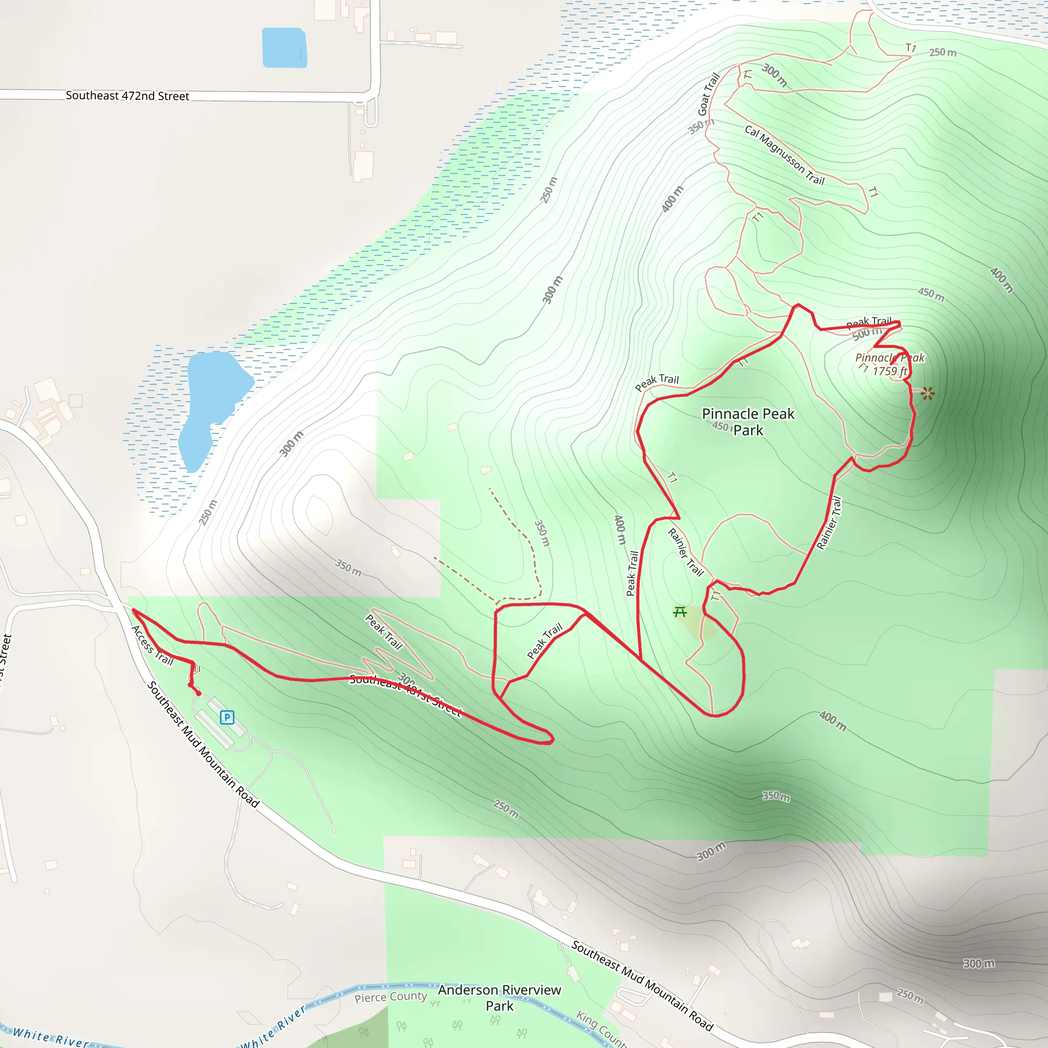 Pinnacle Peak Loop mobile static map