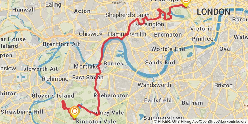London Parks Way stage 2 Map