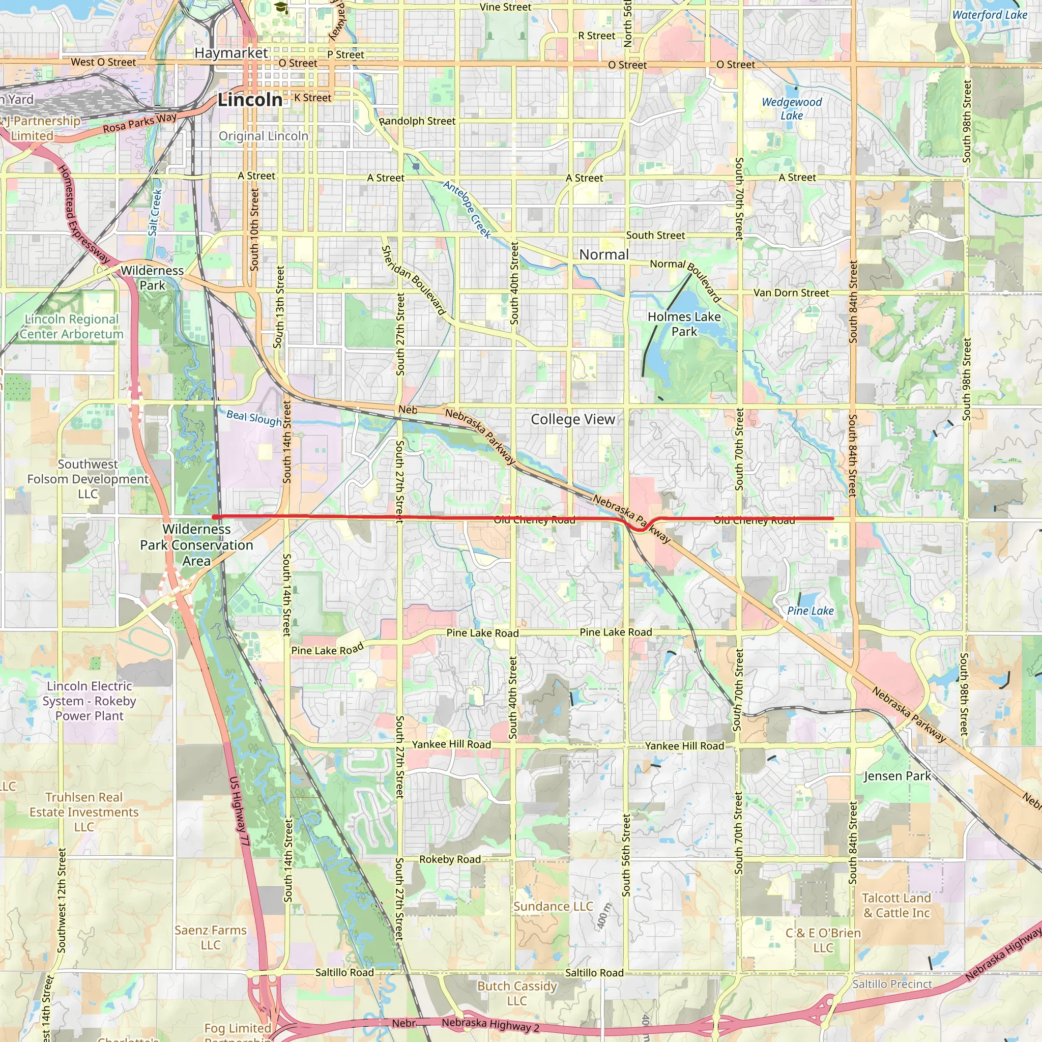 Old Cheney Road Trail mobile static map
