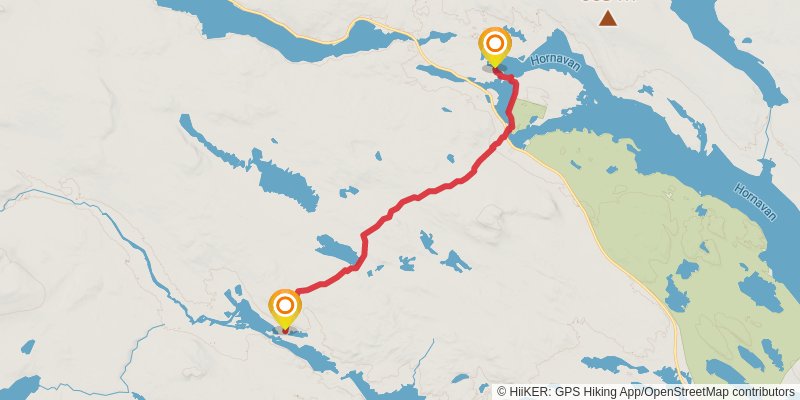 Kungsleden North stage 15 Map
