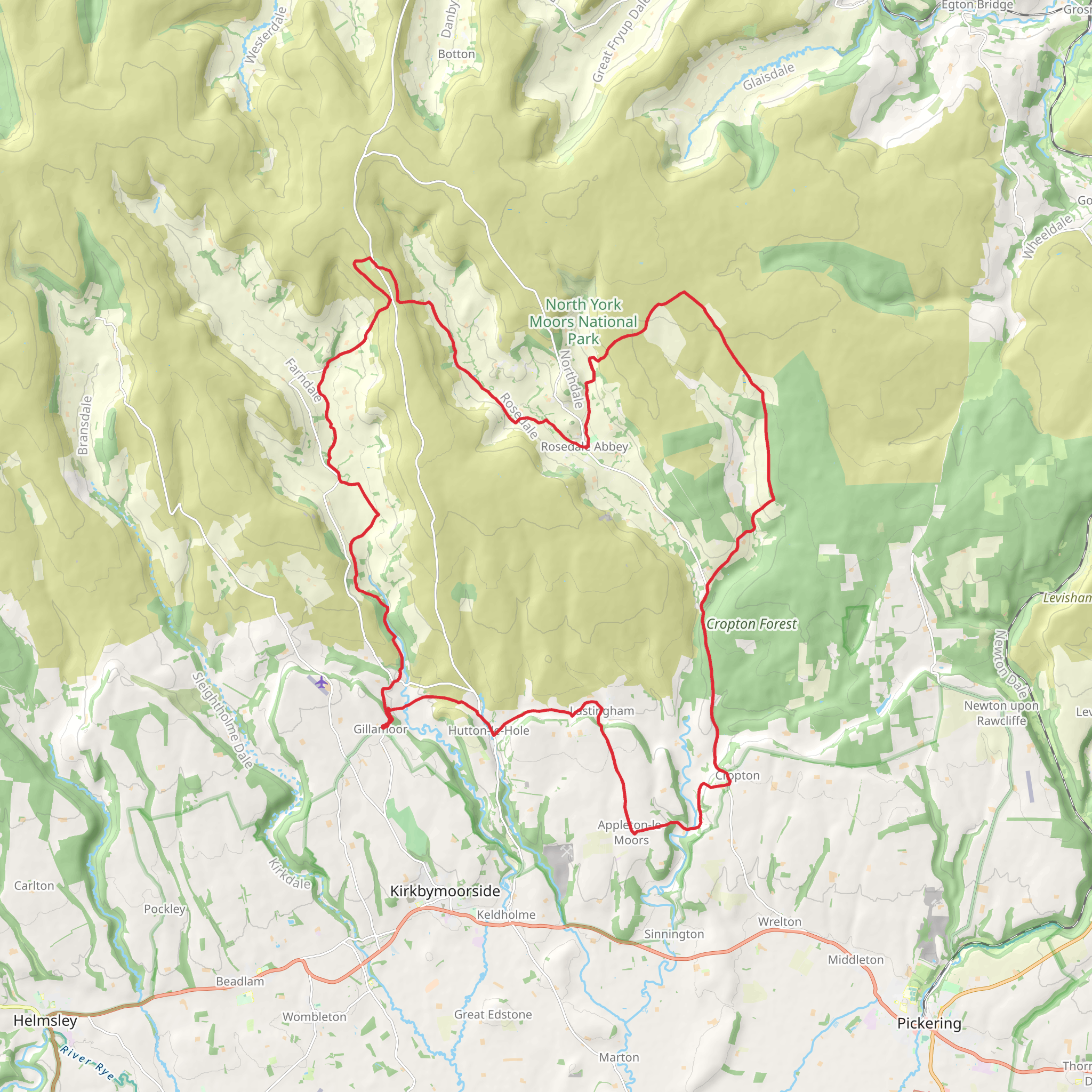 Spaunton Moor in North York Moors mobile static map