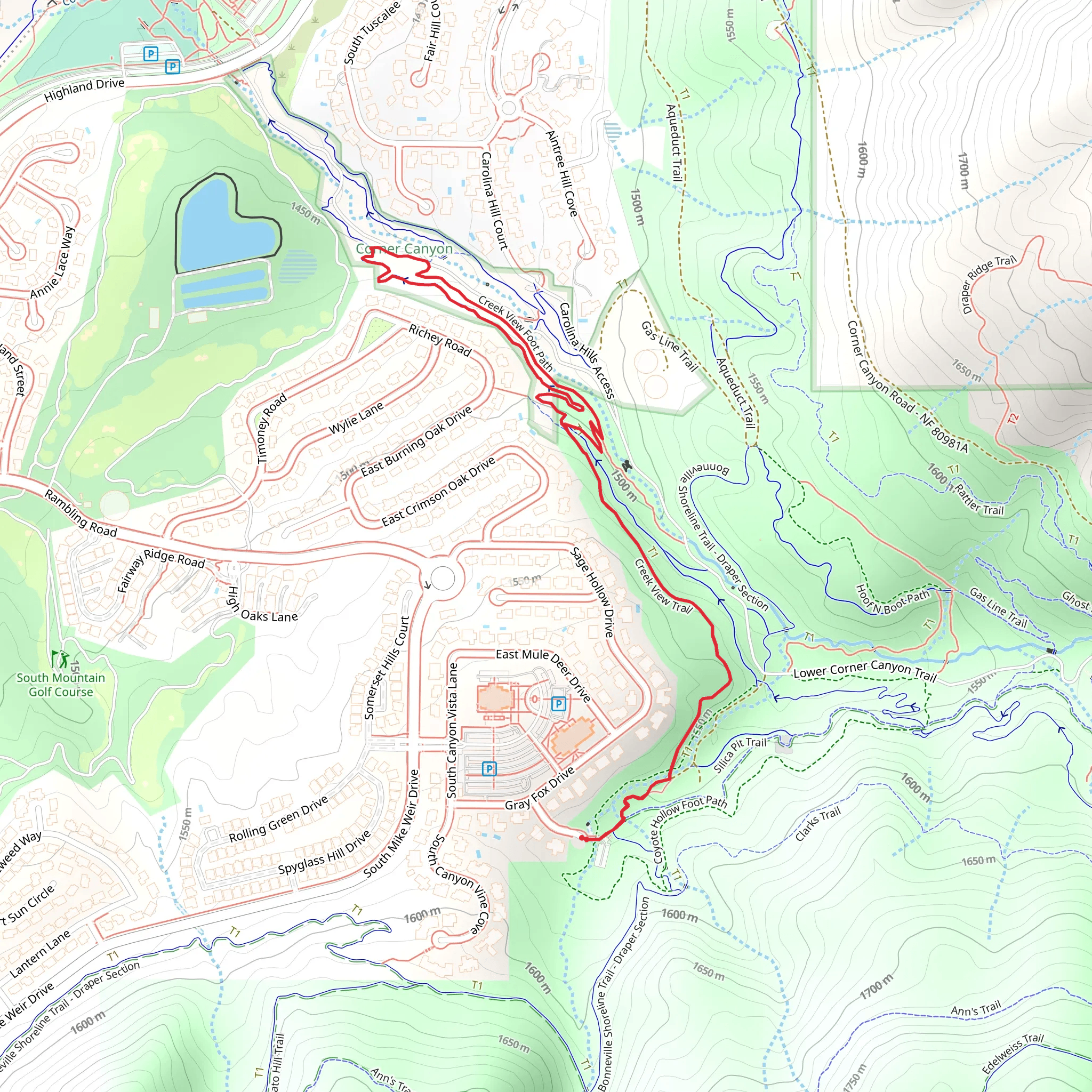 Creek View Path and Limelight Trail mobile static map