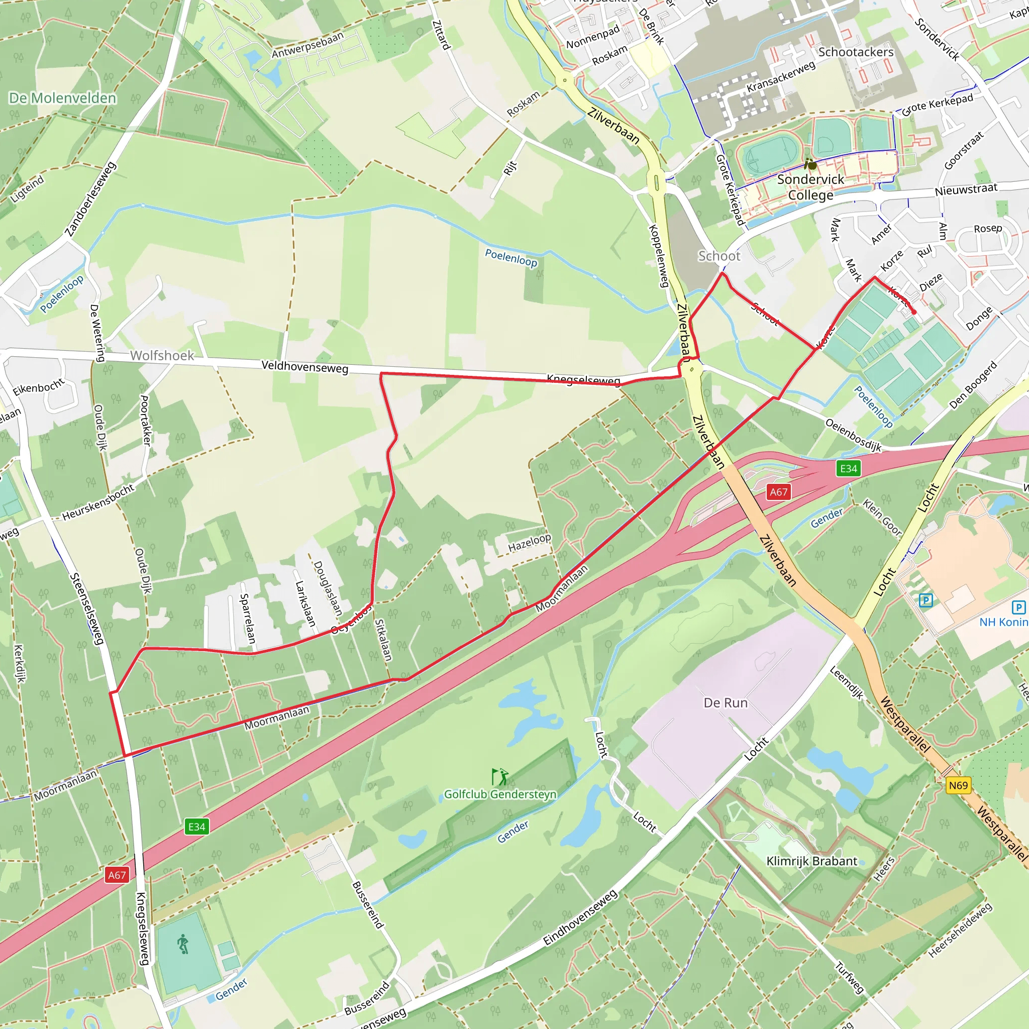 Moormanlaan and Oeyenbos Loop mobile static map