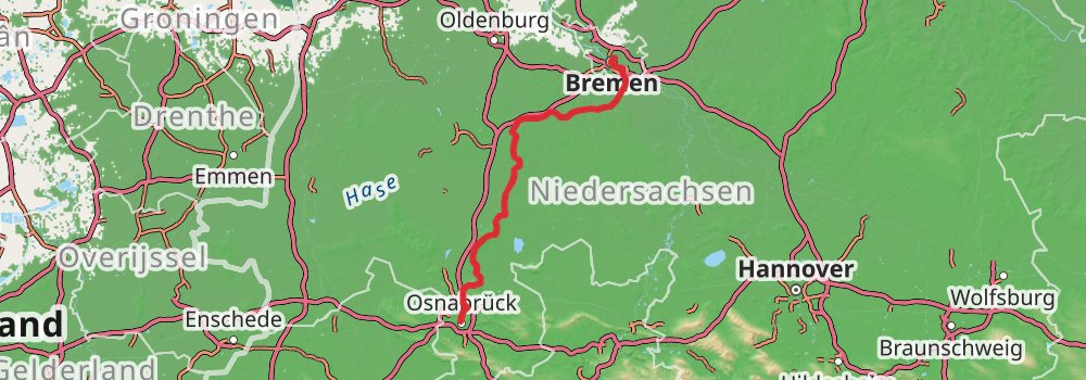 Camino Flensburg-Perl via Bremen stage 3 Map