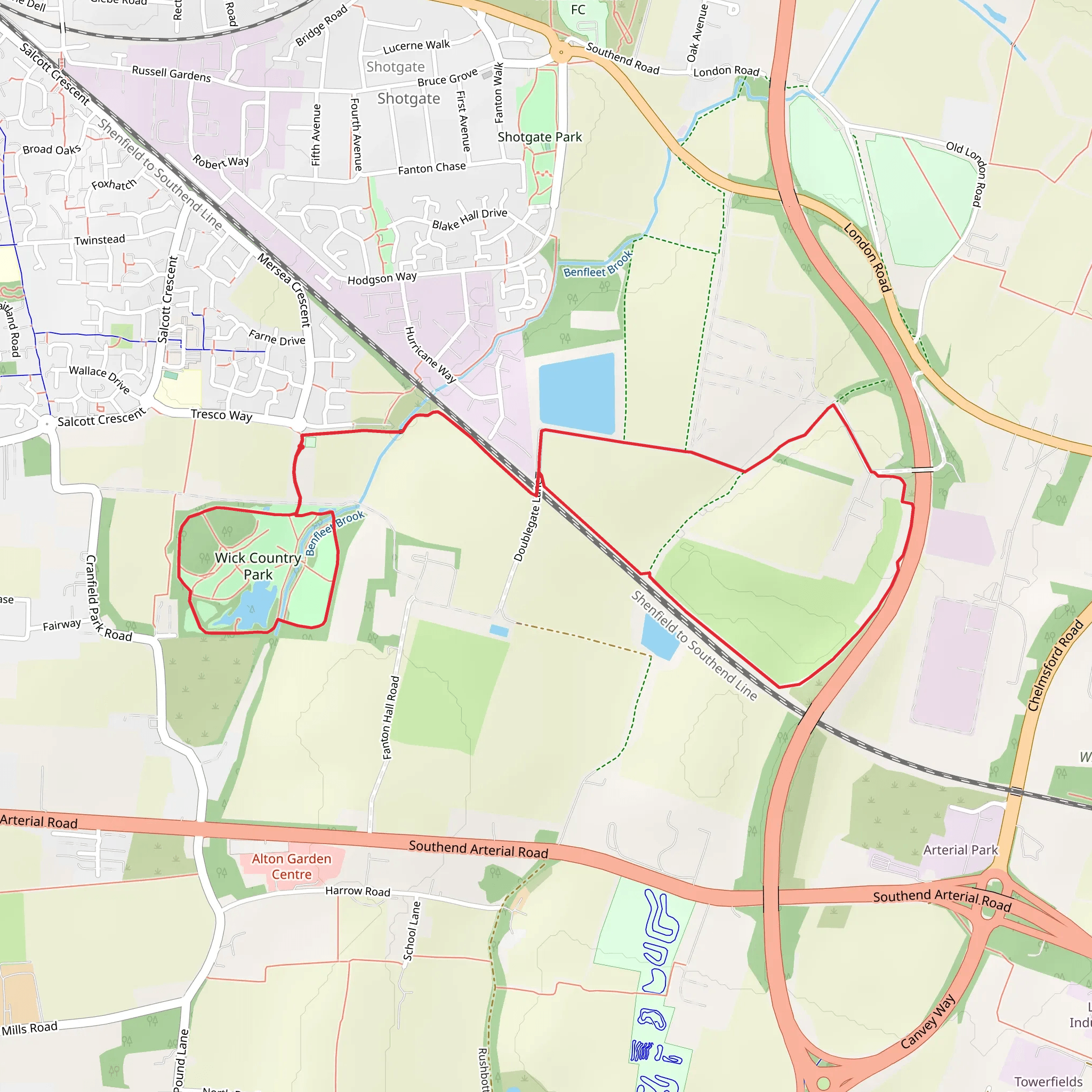 Wick Country Park and Reservoir Loop mobile static map