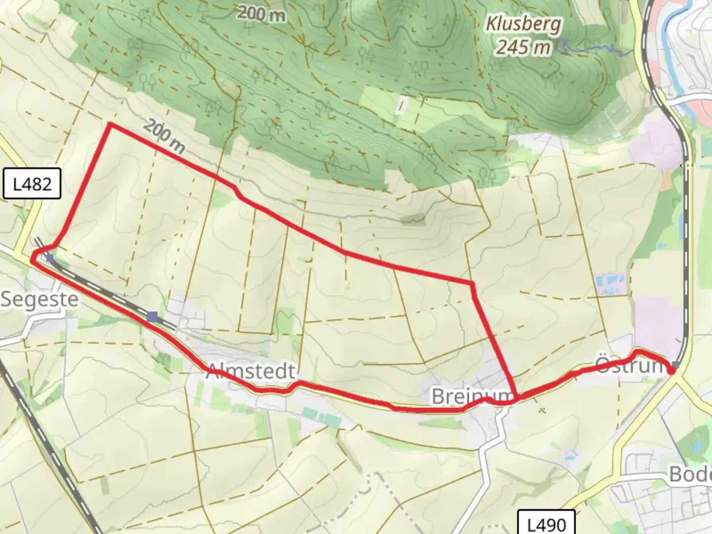 An image depicting the trail Almstedt Loop and its surrounding area.
