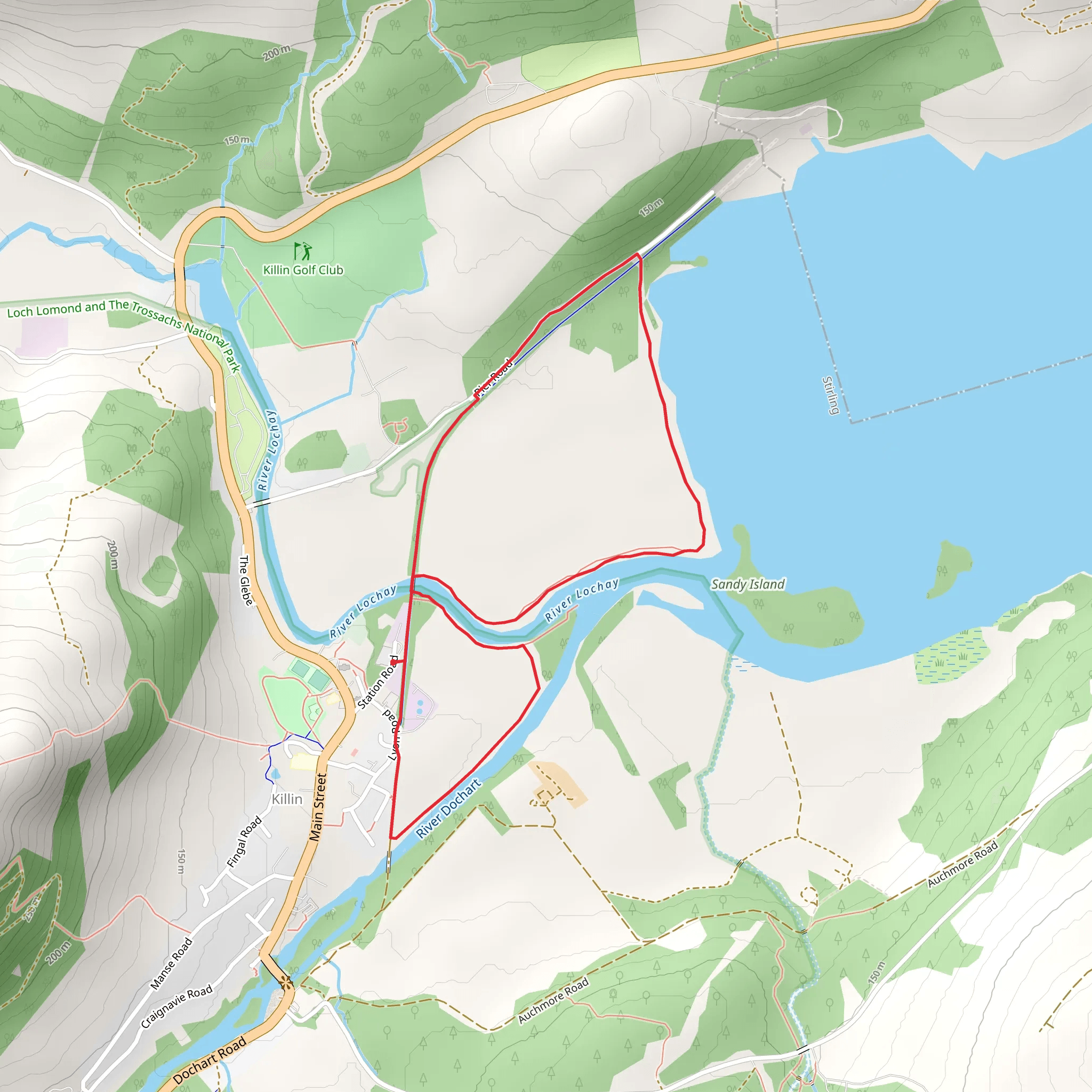 Loch Tay Walk mobile static map