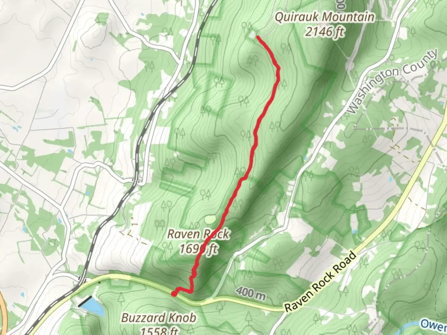An image depicting the trail Raven Rock to High Rock via Appalachian National Scenic Trail and its surrounding area.