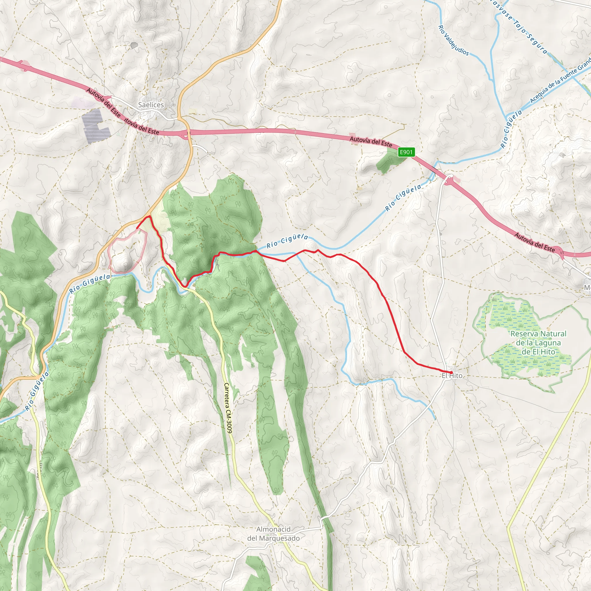 The Milestone-Segobriga PR CU 63 mobile static map