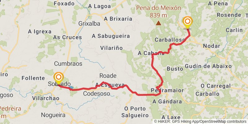 Camino del Norte stage 41 Map