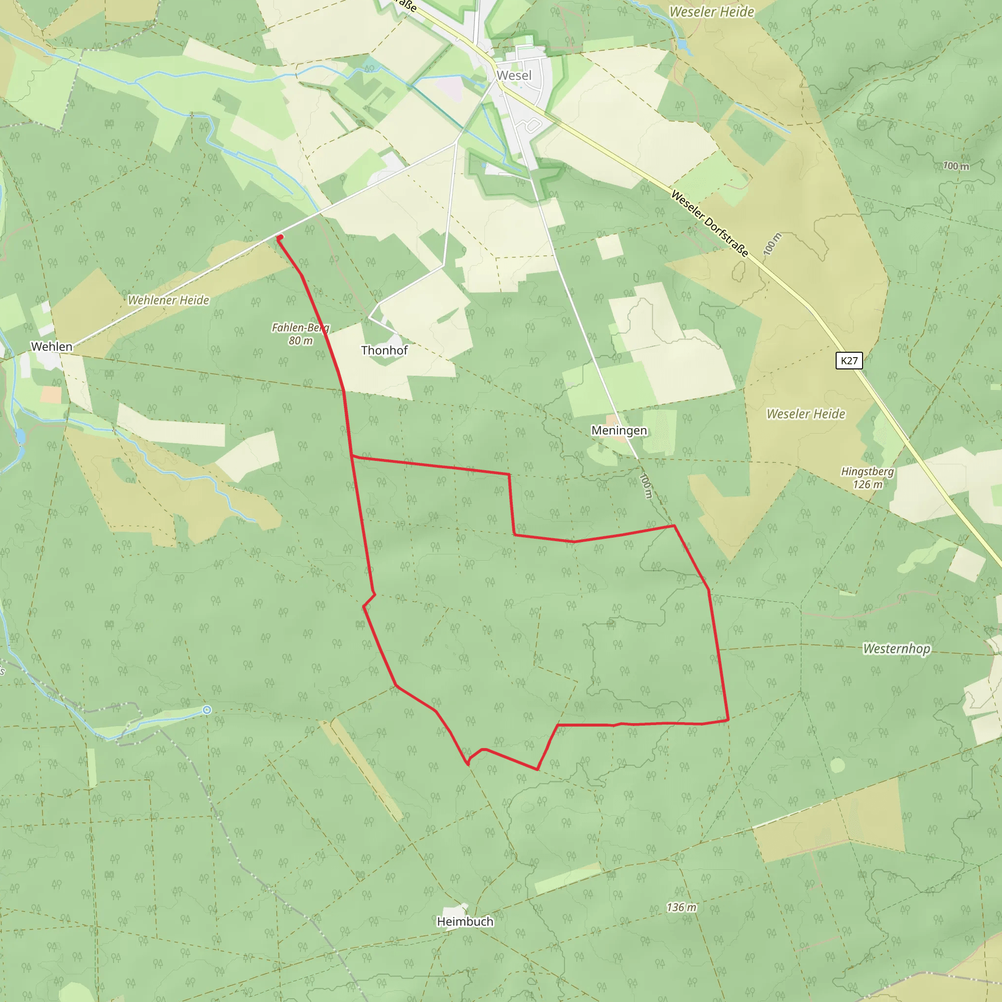 Einemer Sand Short Loop via Naturistenweg Undeloh mobile static map