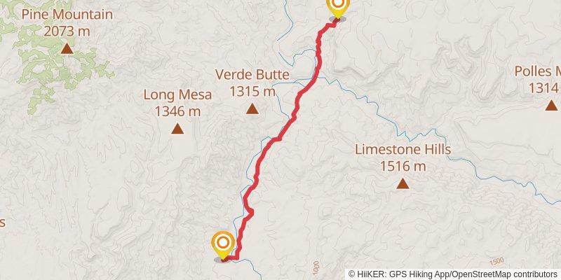 Verde River Trail stage 2 Map