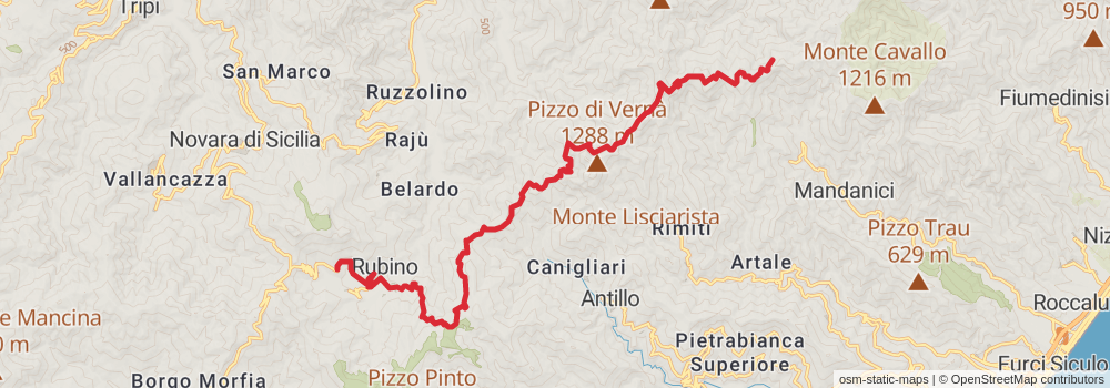 Sentiero Italia - Sicily Section stage 6 Map