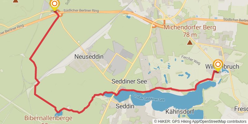 66-Seen-Wanderweg stage 19 Map