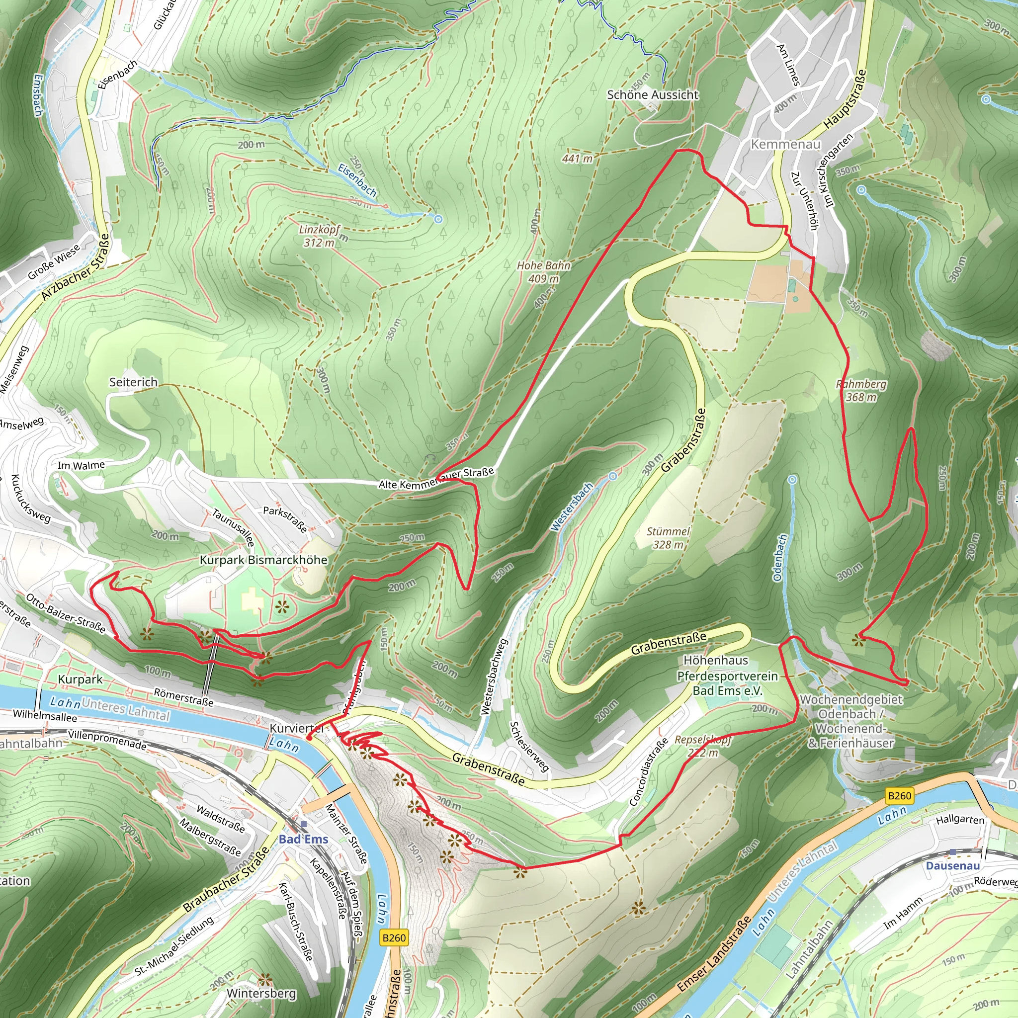 Aussichtspunkt Kurberg via Limeswanderweg mobile static map