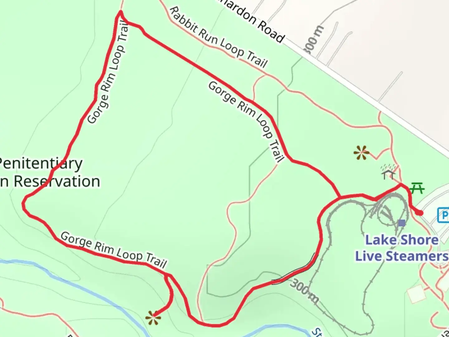 An image depicting the trail Gorge Rim Loop Trail and its surrounding area.