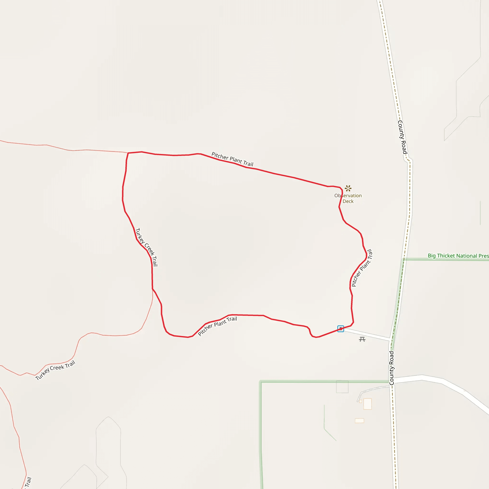 Pitcher Plant - Turkey Creek Loop Trail mobile static map