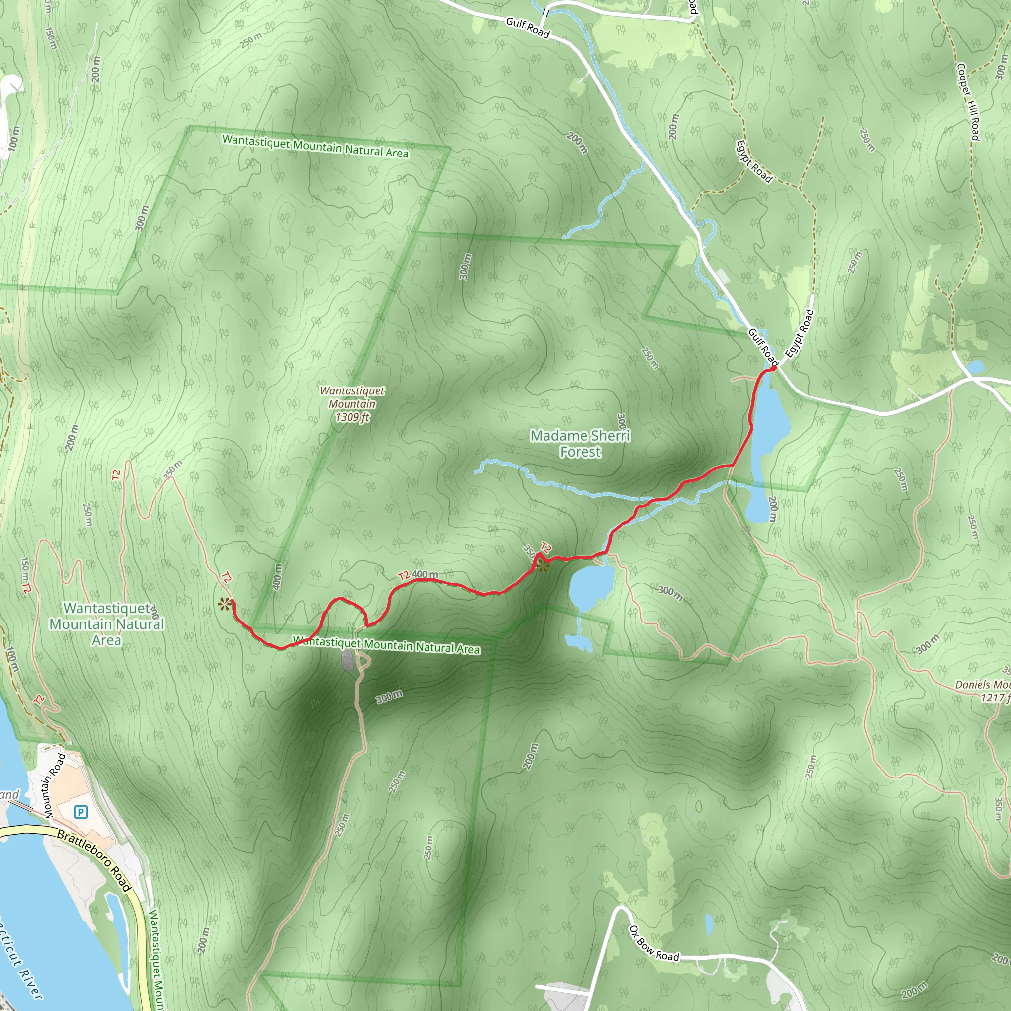 Indian Pond via Mine Ledge Trail mobile static map