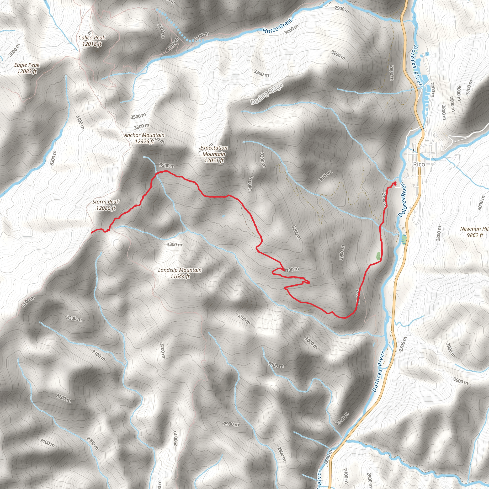 Burnett Creek Trail mobile static map
