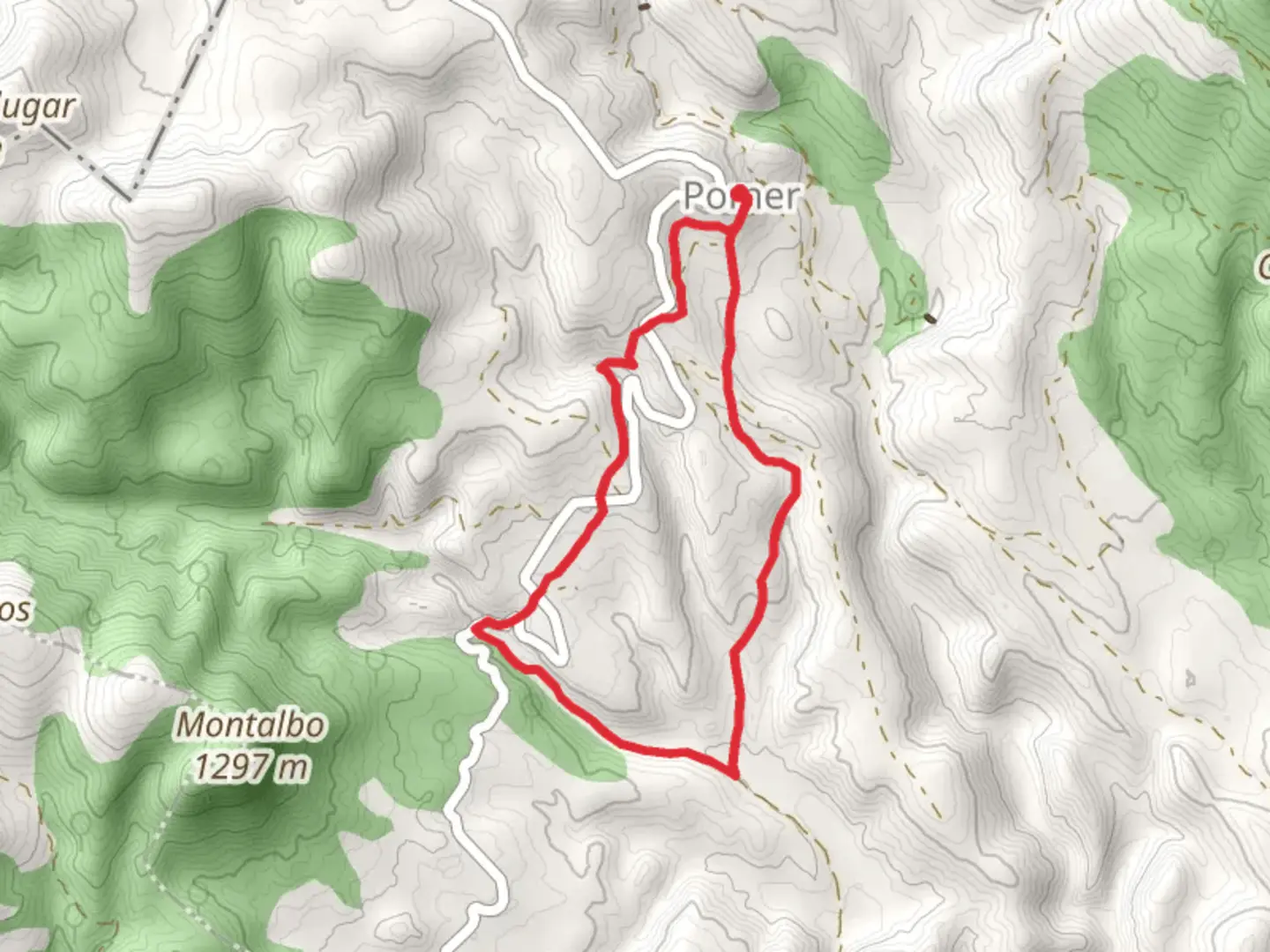 An image depicting the trail Pomer PR Z 76 and its surrounding area.