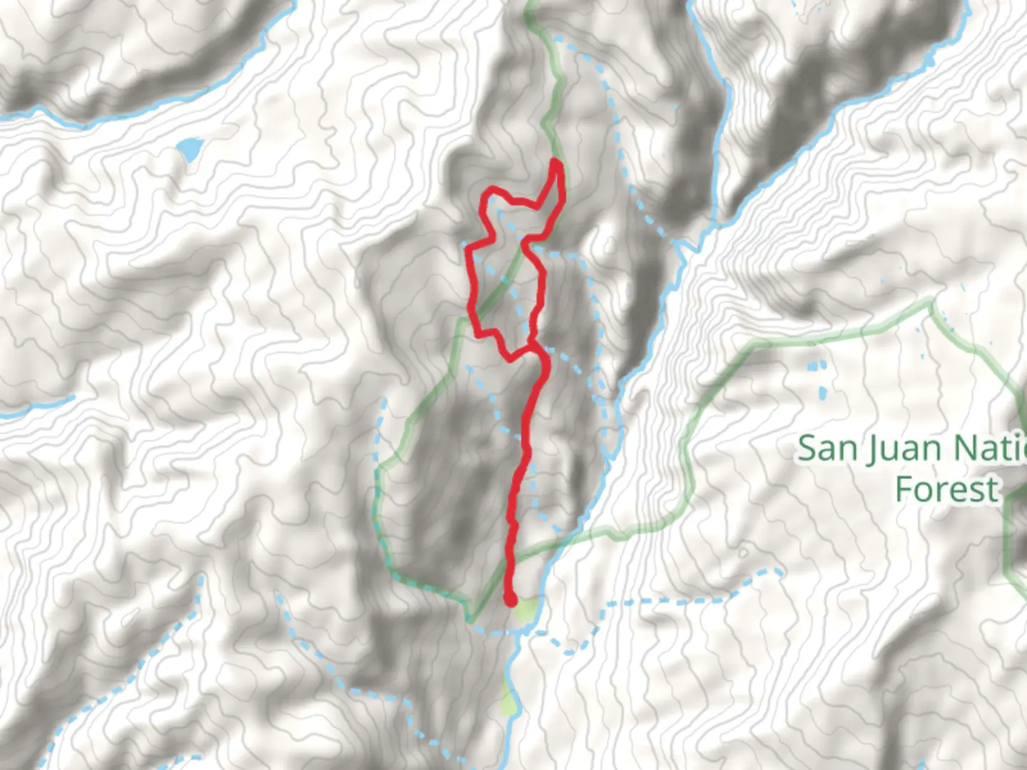 An image depicting the trail Burnt Timber Loop Trail and its surrounding area.