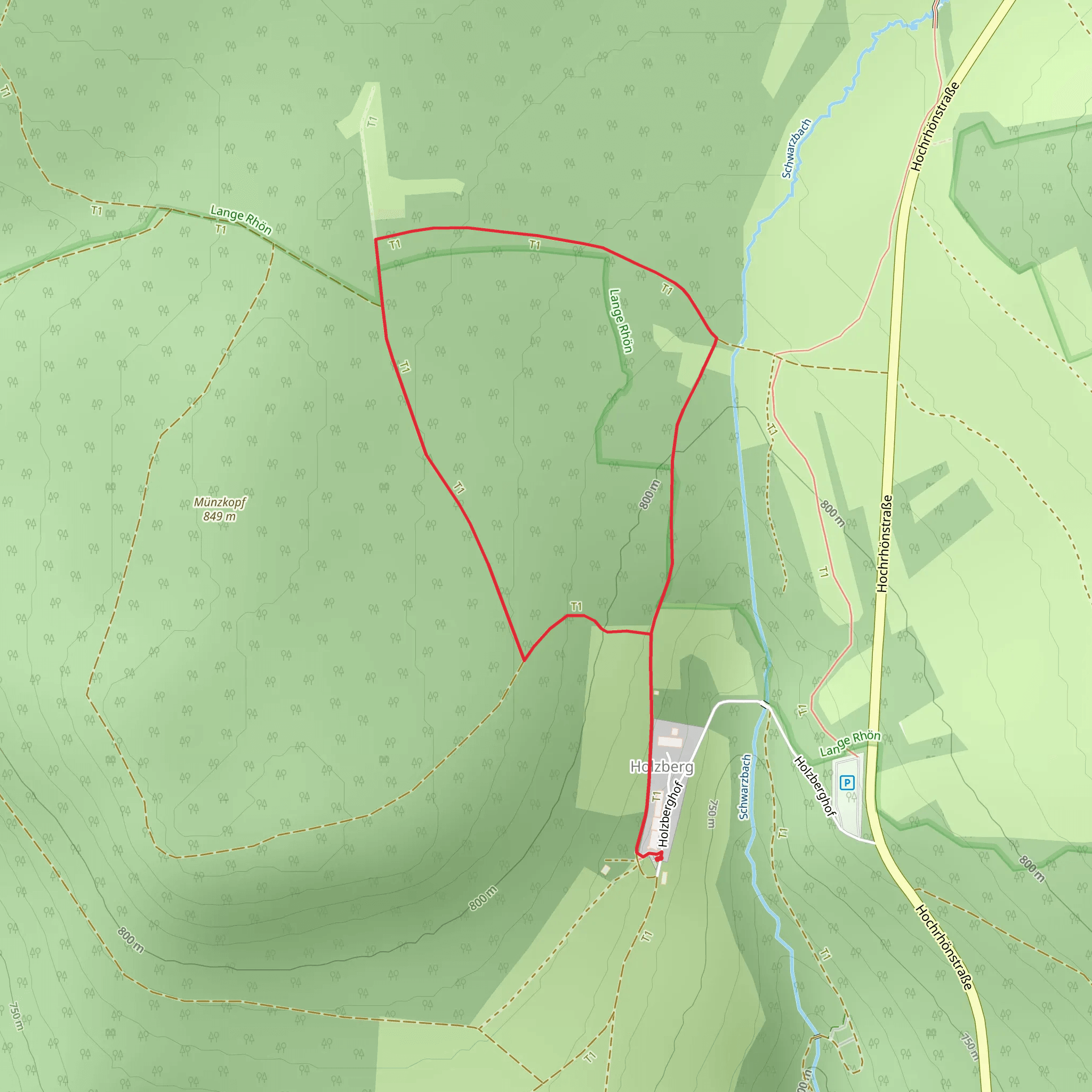 Holzberg Loop mobile static map