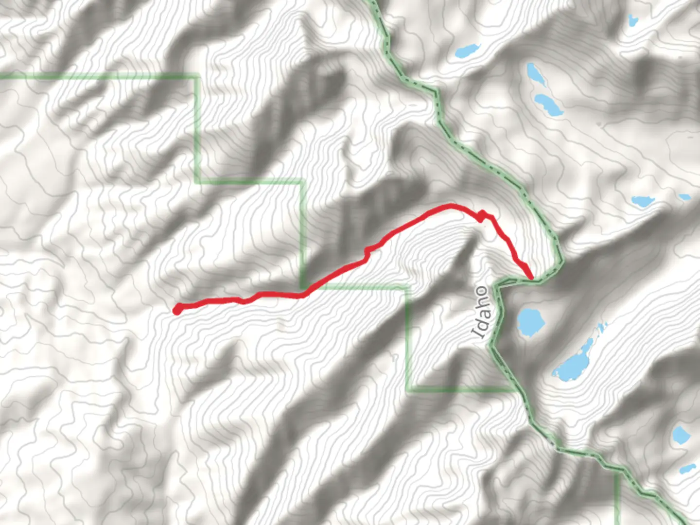 An image depicting the trail Upper Miner Lakes Out and Back and its surrounding area.