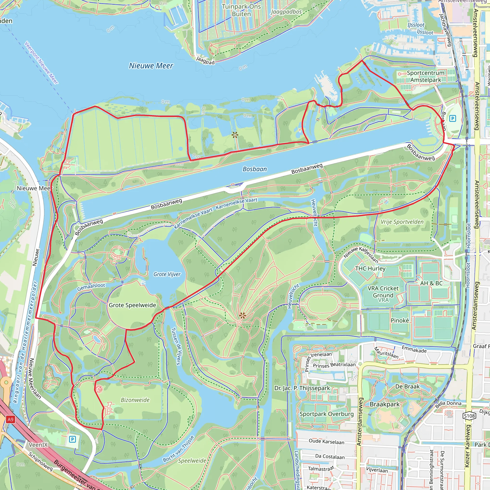 Niewe Meer and Grote Vijver Loop mobile static map