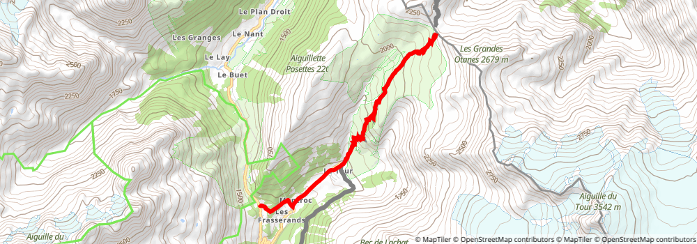 Tour du Mont Blanc alt 19 Map