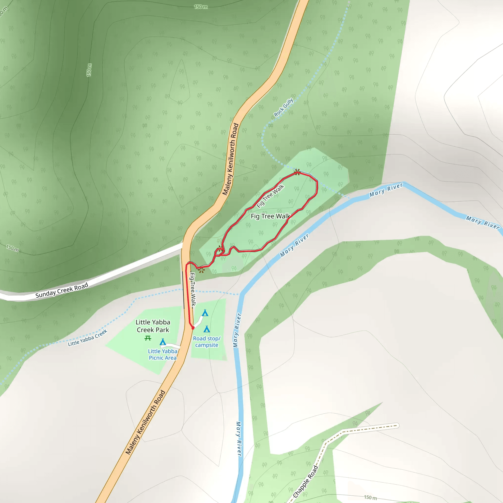 Fig Tree Walk mobile static map