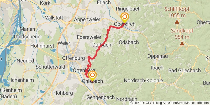 Ortenauer Weinpfad stage 5 Map