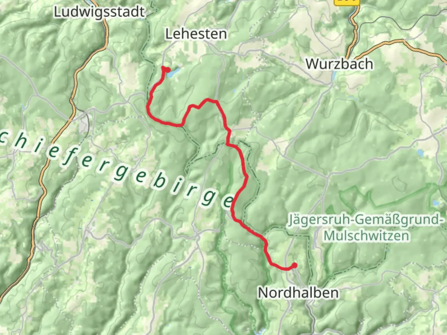 An image depicting the trail Buckenreuth to Staatsbruch Walk and its surrounding area.