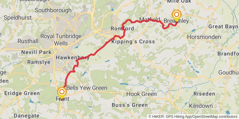 High Weald Landscape Trail stage 5 Map