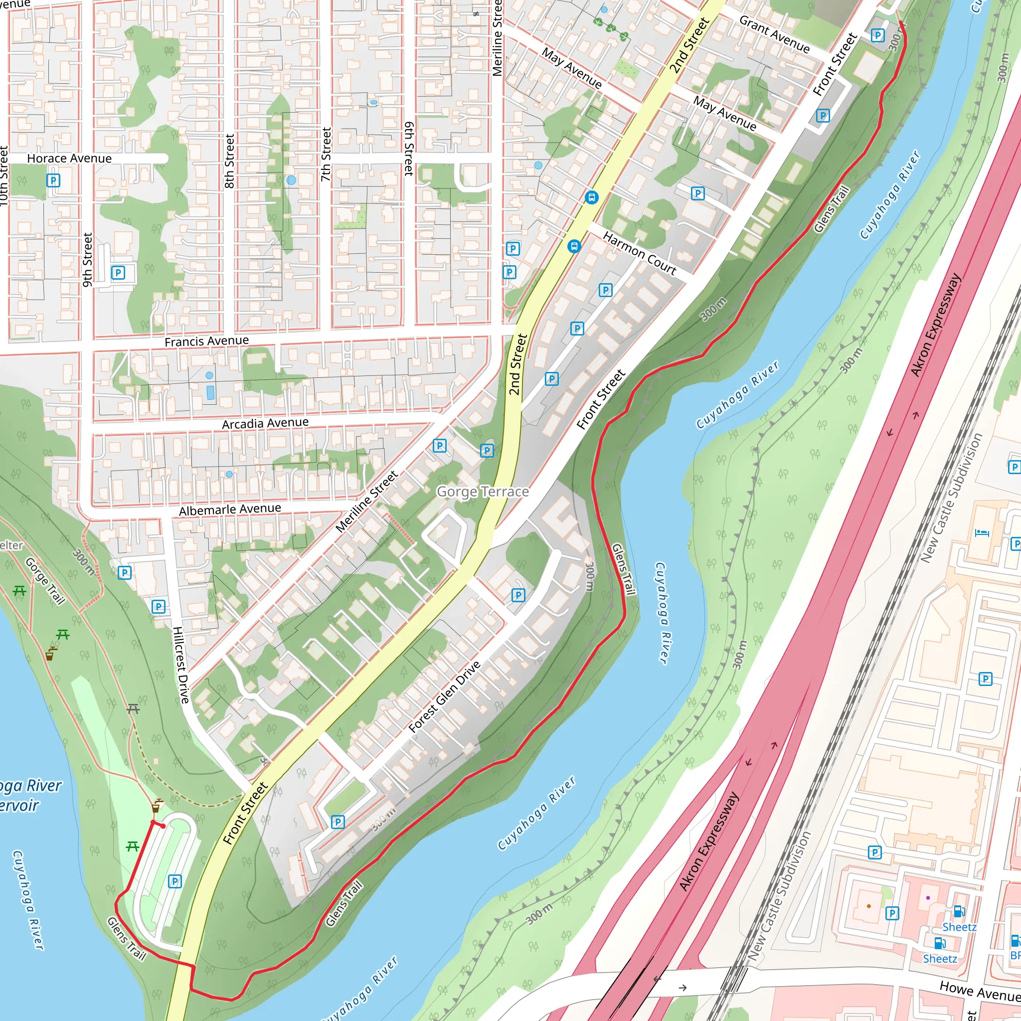 Glens Trail mobile static map