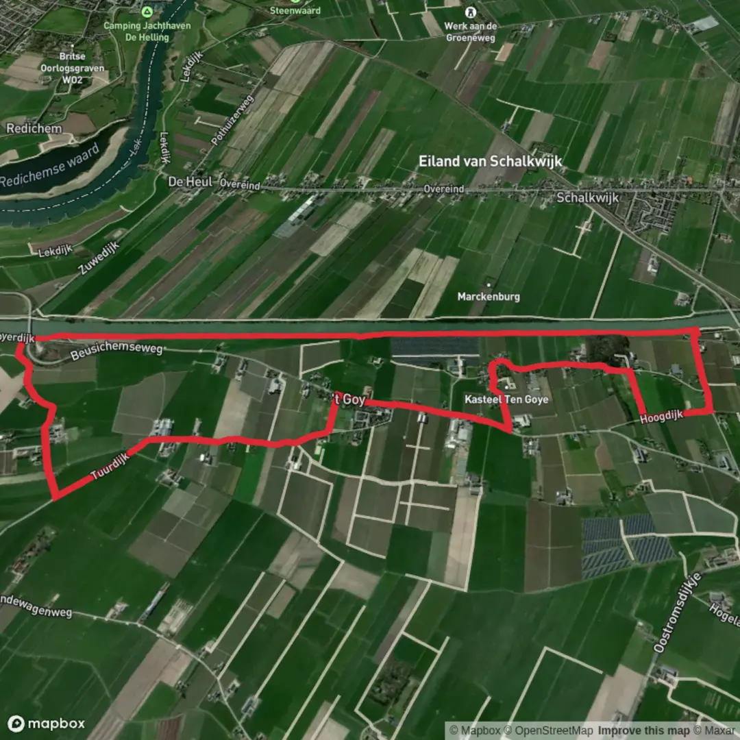 An image depicting the trail Natuurpad 't Goy Loop and its surrounding area.