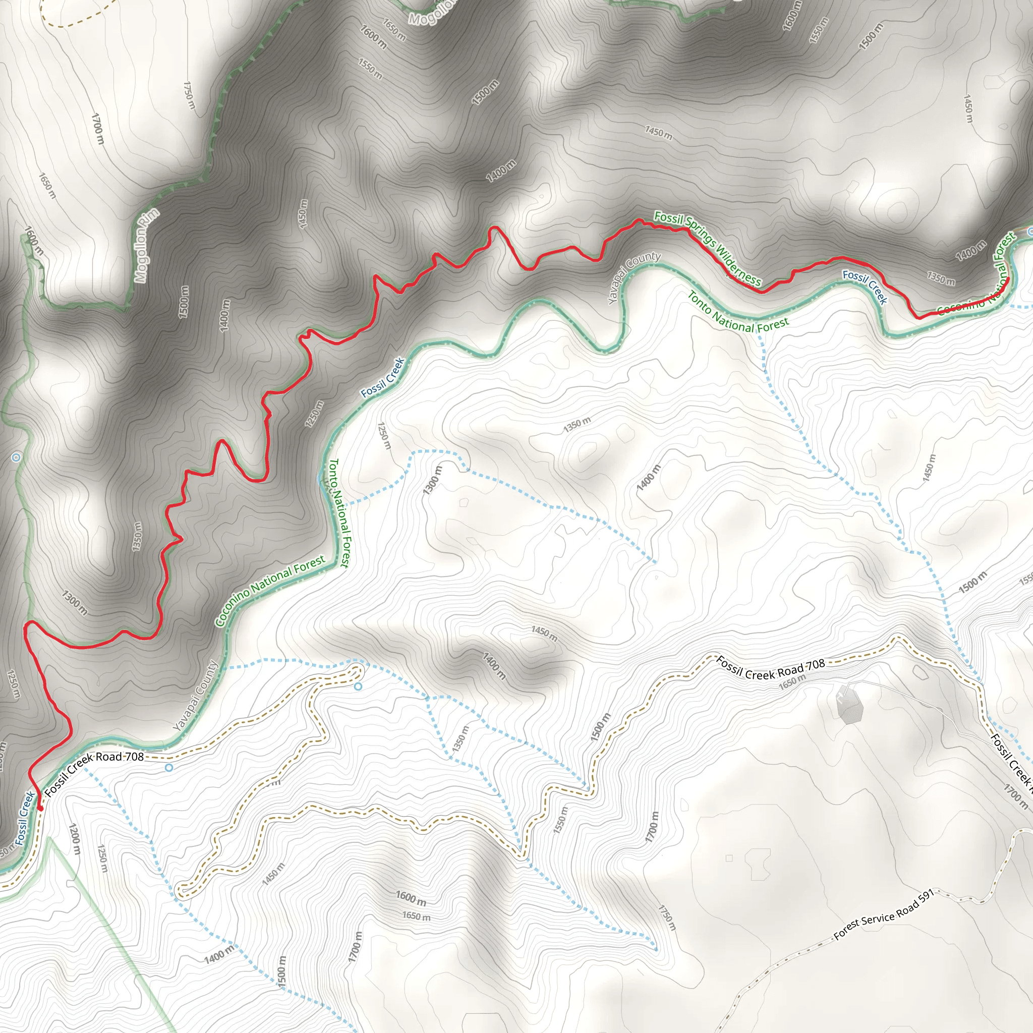 Flume Trail mobile static map