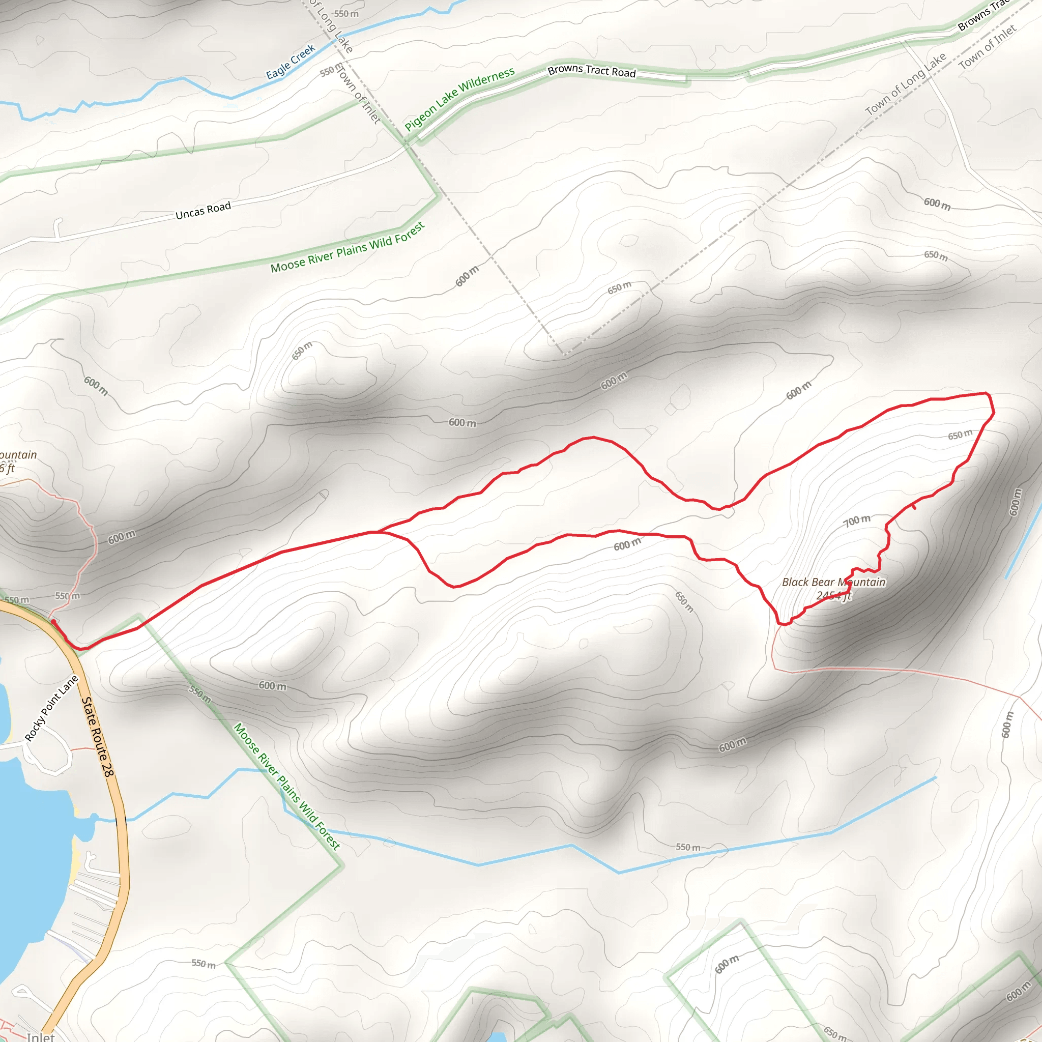 Black Bear Mountain Loop mobile static map