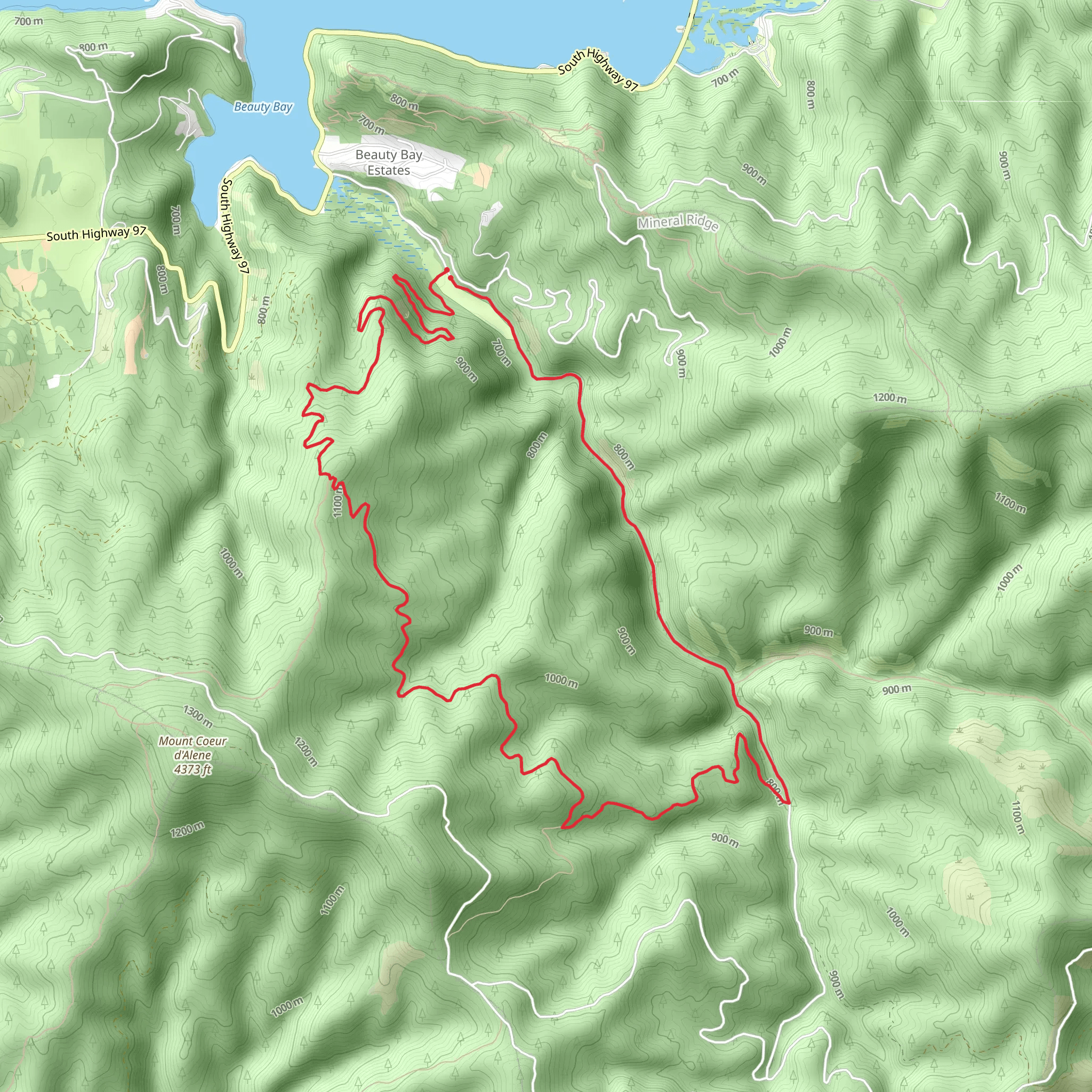 Caribou Ridge and Trail 257 South Loop mobile static map